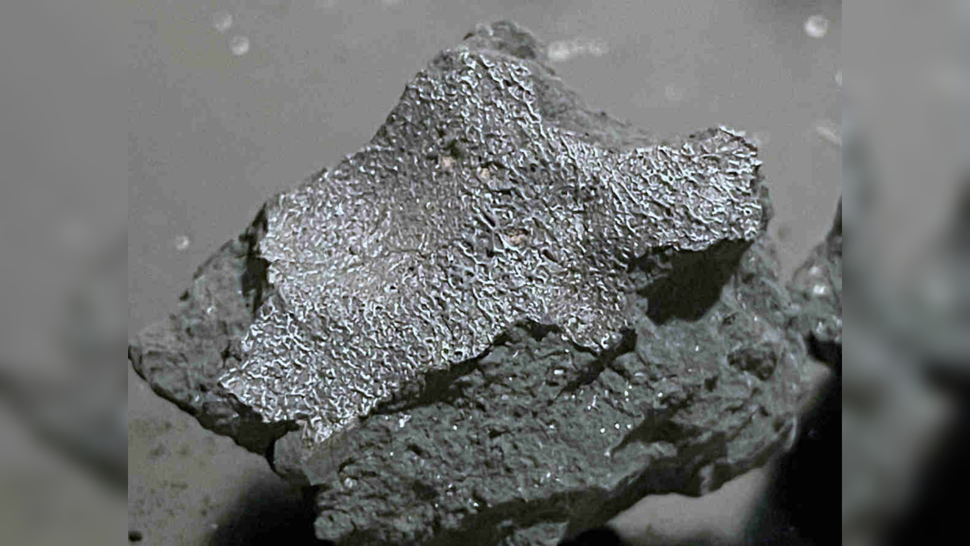 A fragment of the Hillsborough meteorite.