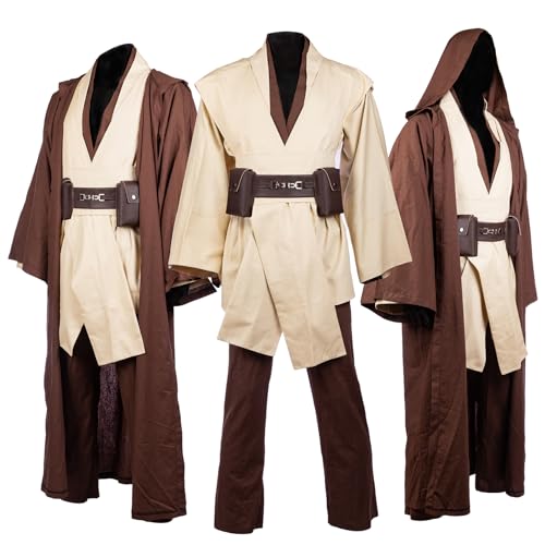 Men's Costume Robe Adult Male Tunic Hooded Uniform Halloween Cosplay Cloak