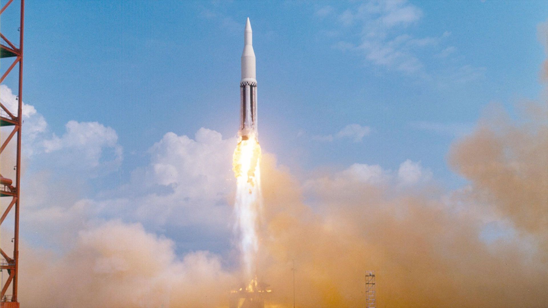 The first Saturn rocket, Saturn-Apollo 1 or SA-1, lifted off from Launch Complex 34 at Cape Canaveral, Florida on Oct. 27, 1961.
