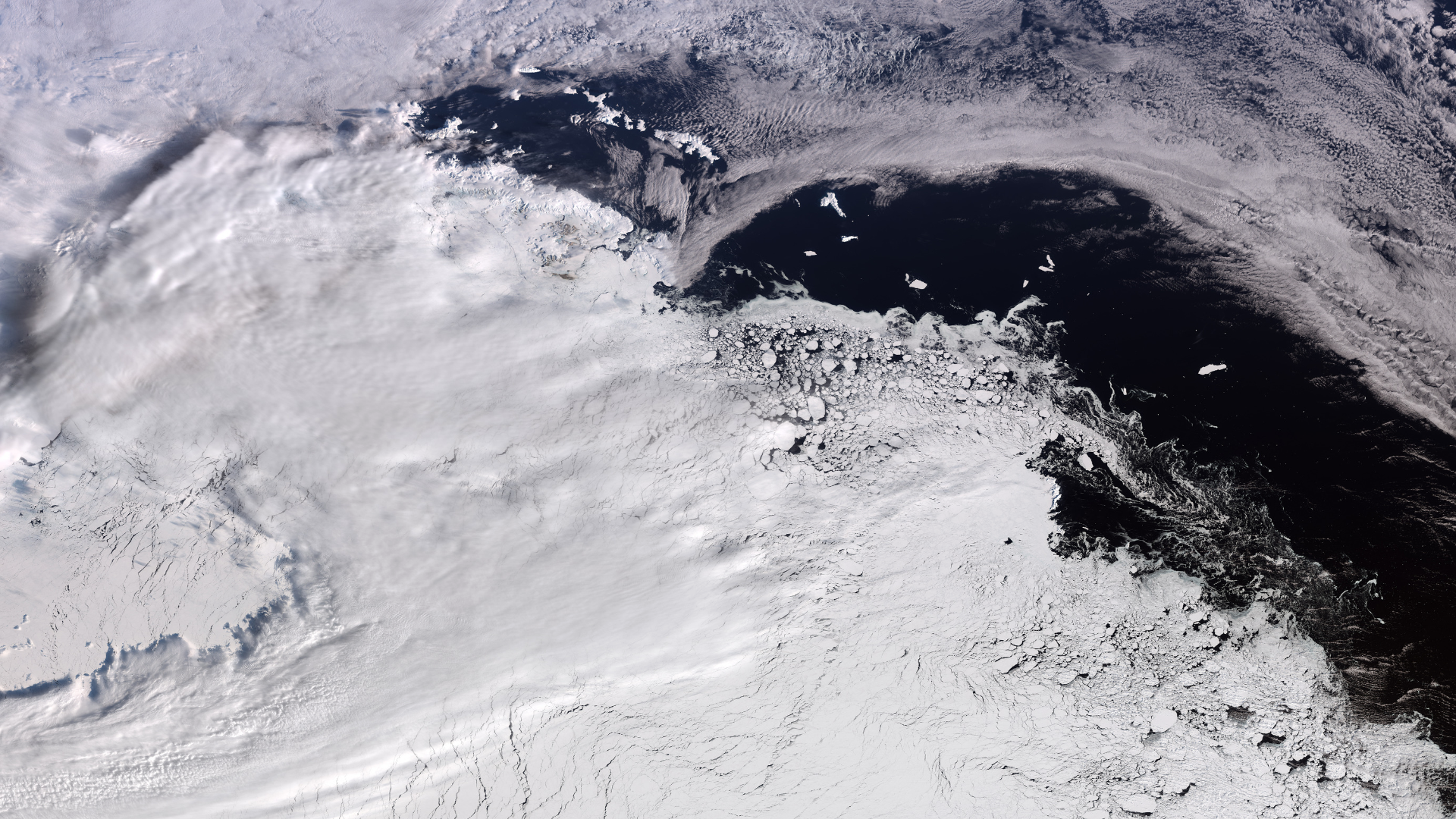 Antarctica from space.