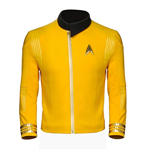 Partyever Discovery Commander Uniform Jacket 2019 New Starfleet Uss Captain Pike Cosplay Costume Halloween Men's Outfit (x-Small)