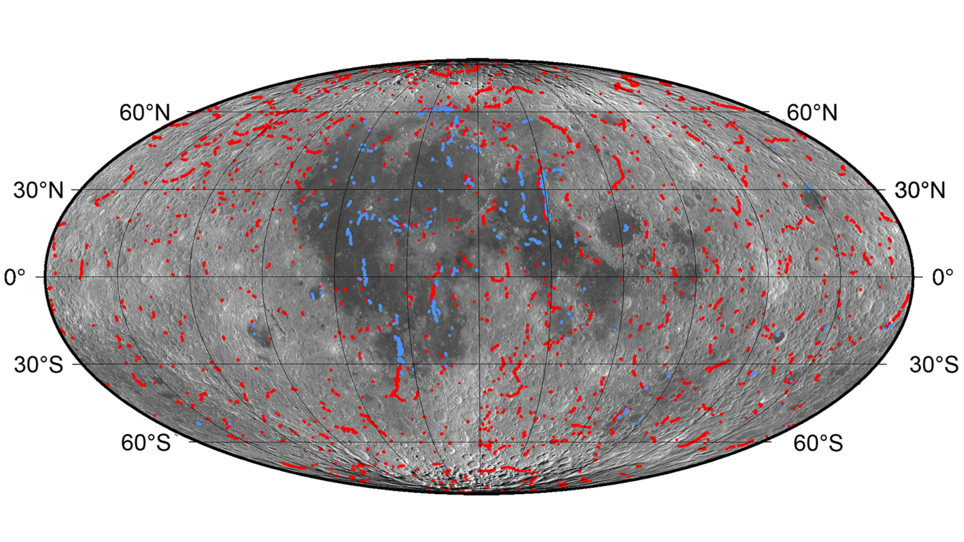 A global map of lunar faults.