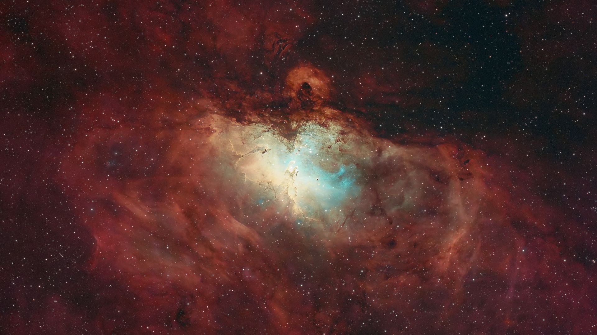 The Eagle Nebula (M16), as imaged by the Vaonis Atlas.
