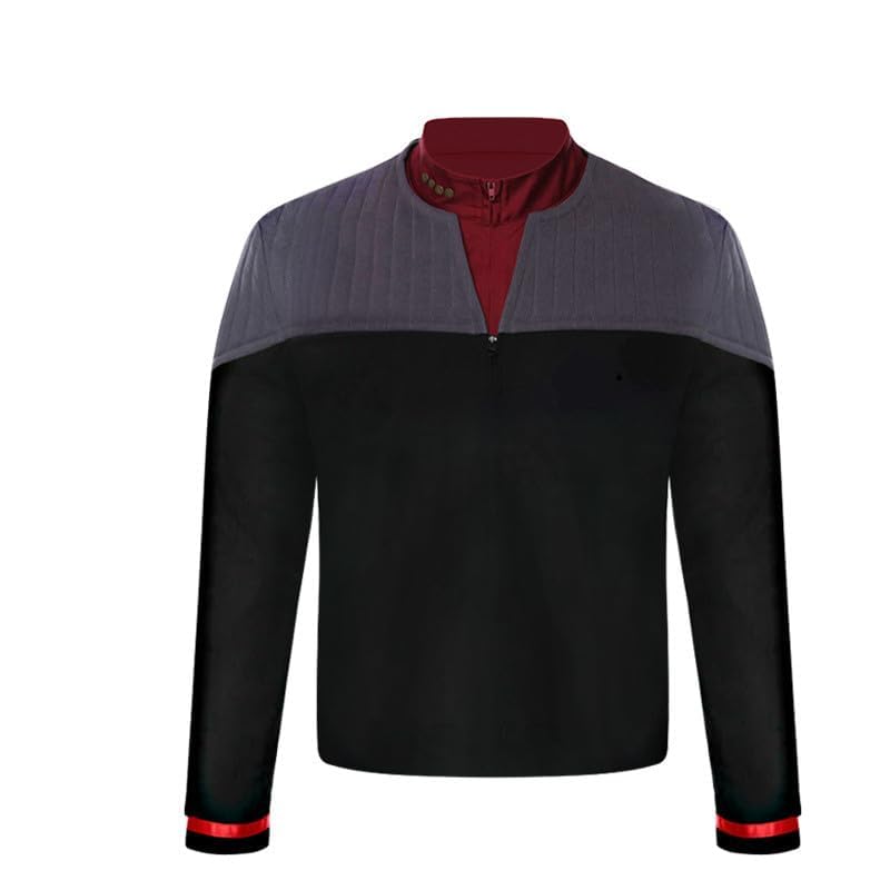 Aiweran Star Picard Costume Men's Suit Jacket With Inner Shirt Nemesis Uniform Costume (black, Xs), X-Small