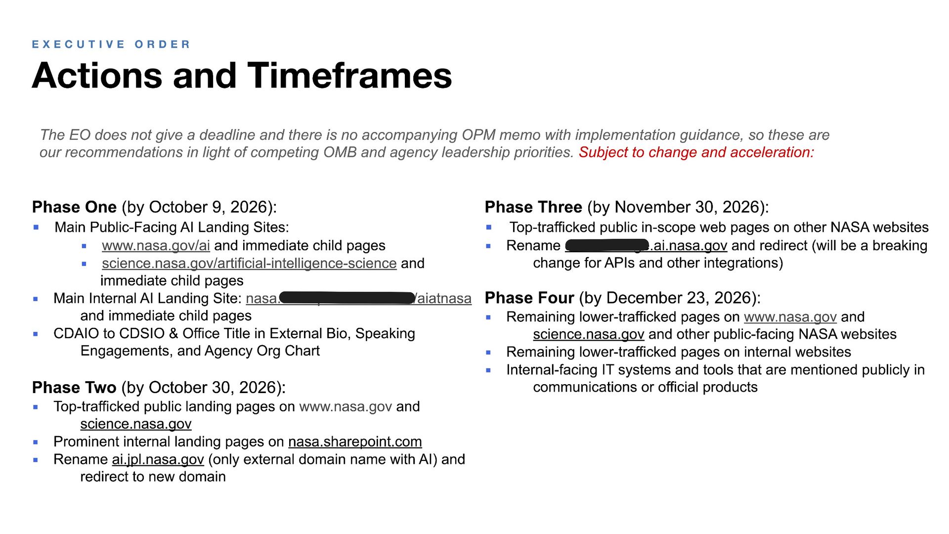 a presentation slide with phase text for implimentation of super intelligence.